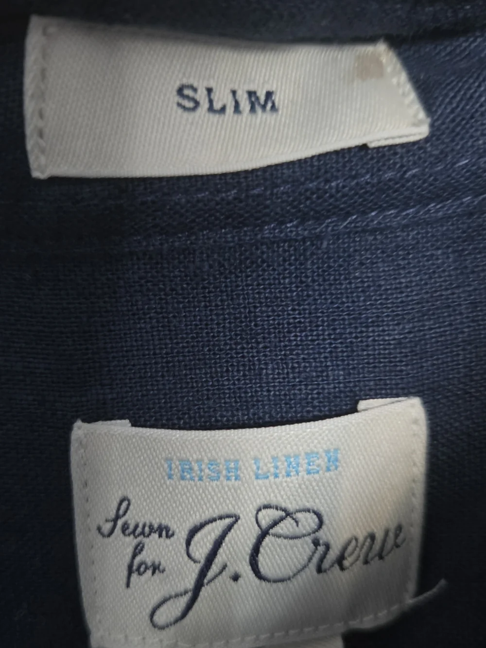 J. Crew Navy Button-Down Linen Shirt